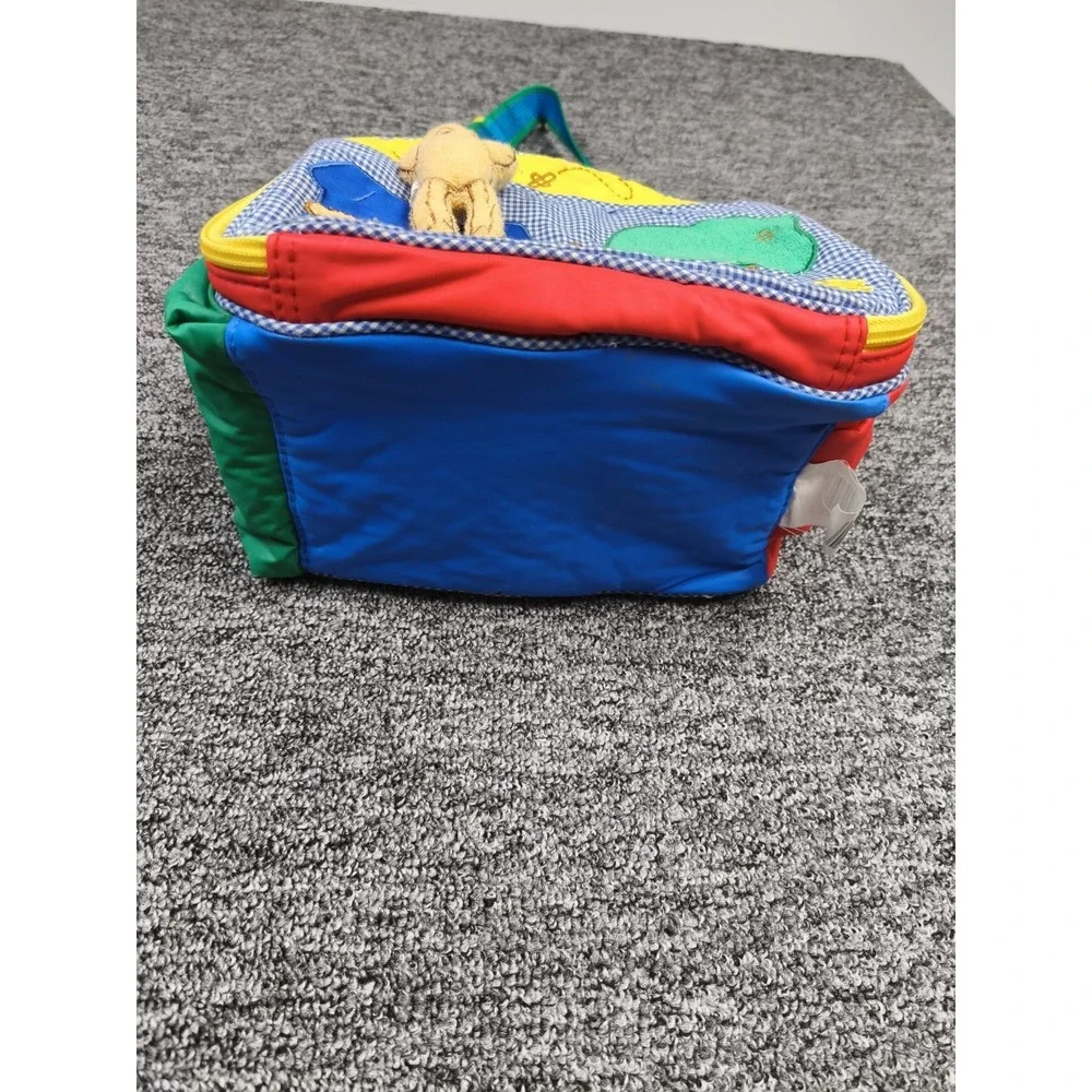 Vintage‎ Baby Connection Diaper Bag Teddy Bear Applique Colorblock Nursery Tote